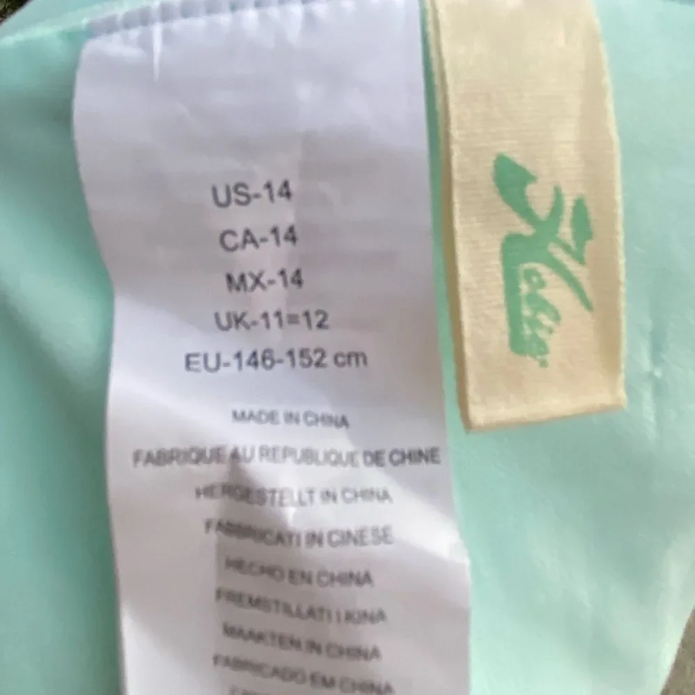 NWT Hobie Blue Girls One-Piece Swimsuit Color Block Size 14